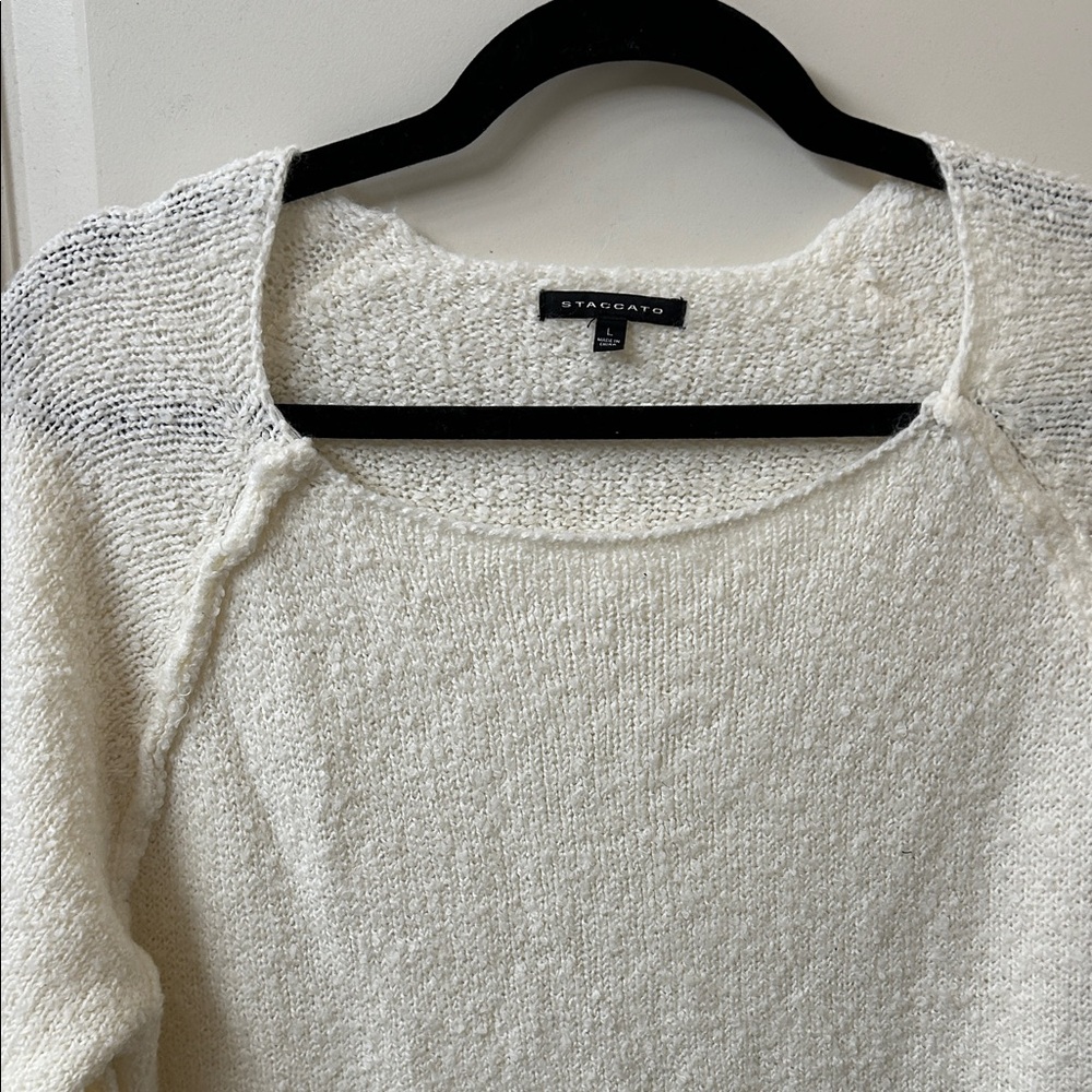 Staccato Cream Knit Pullover